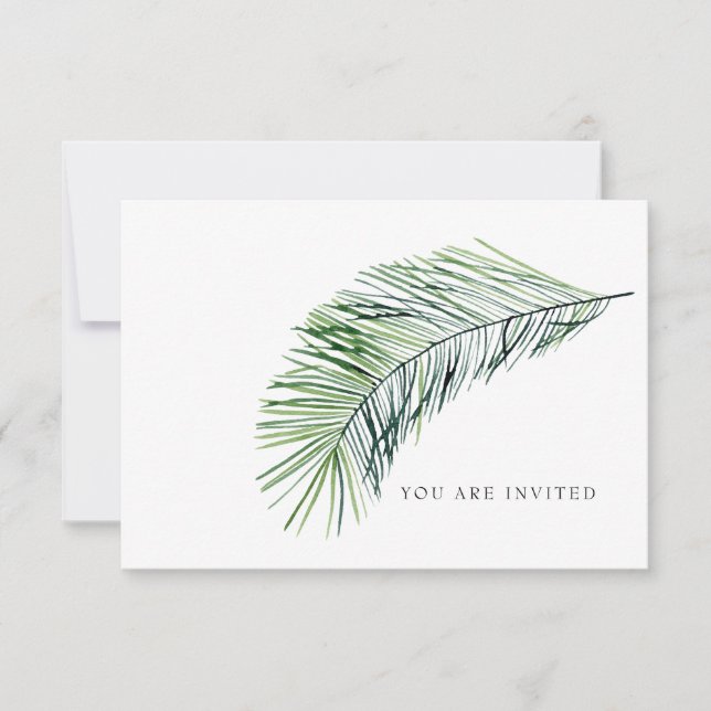Invitation Vous êtes invité Simple Tropical Mariage Website (Devant)