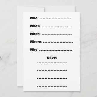 Invitation "Vous êtes Invité. Tu viens ou pas ?"