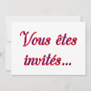 Invitation Vous êtes invités