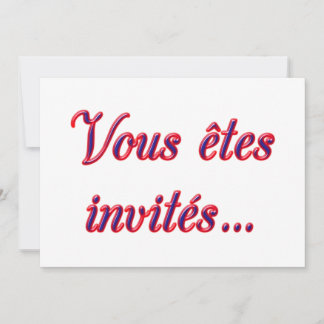 Invitation Vous êtes invités