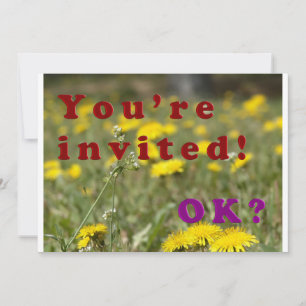 INVITATION VOUS ÊTES INVITÉS ! OK ?