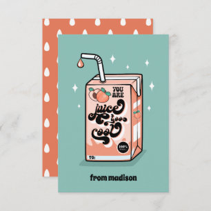 Invitation Vous Êtes Juice Trop Cool Classroom Valentine Card
