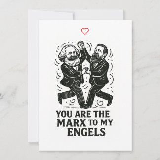 Invitation Vous êtes le Marx de ma Engels Valentine Card