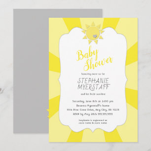 Invitation Vous êtes mon baby shower de soleil, genre neutre