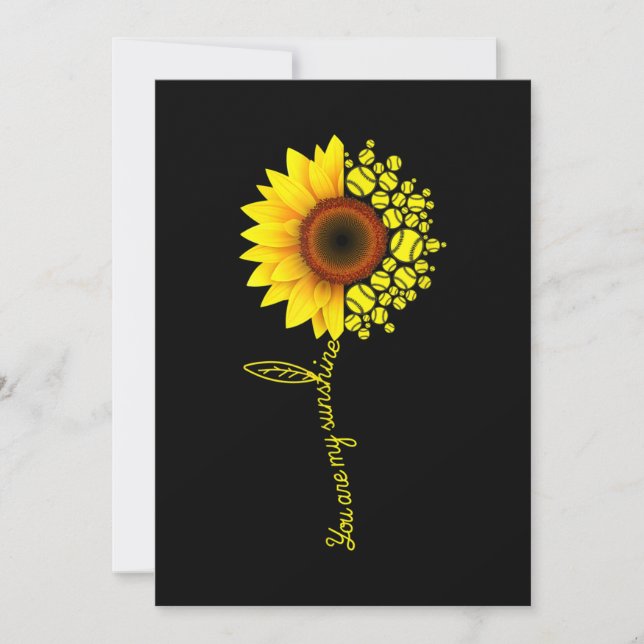 Invitation Vous Êtes Mon Sunshine Sunflower Softball (Devant)