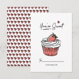 Invitation Vous êtes Sweet Cupcake Kids Classroom Valentine C