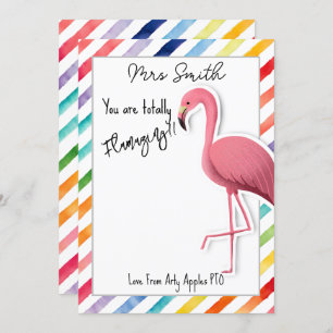 Invitation Vous êtes totalement flambant, chèque cadeau flama