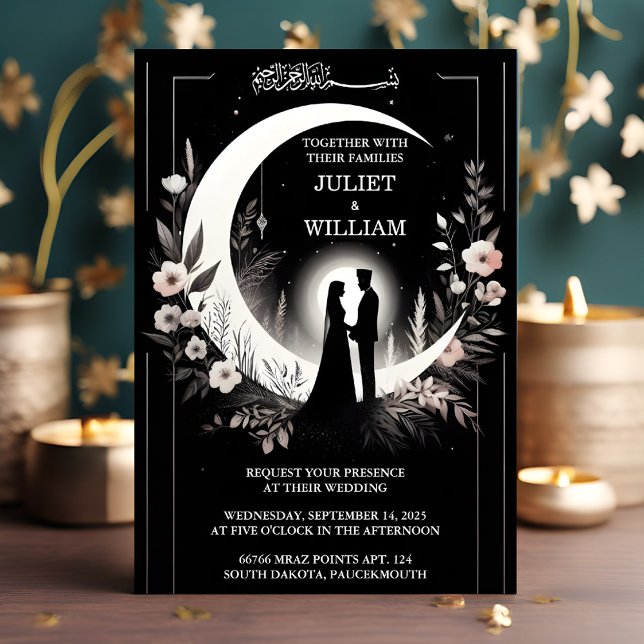Invitation Vous henné Islam Nikah arabe Walima Mariage musulm (Créateur téléchargé)
