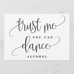 Invitation Vous Pouvez Danser Symbole D'Alcool - Jolie Callig