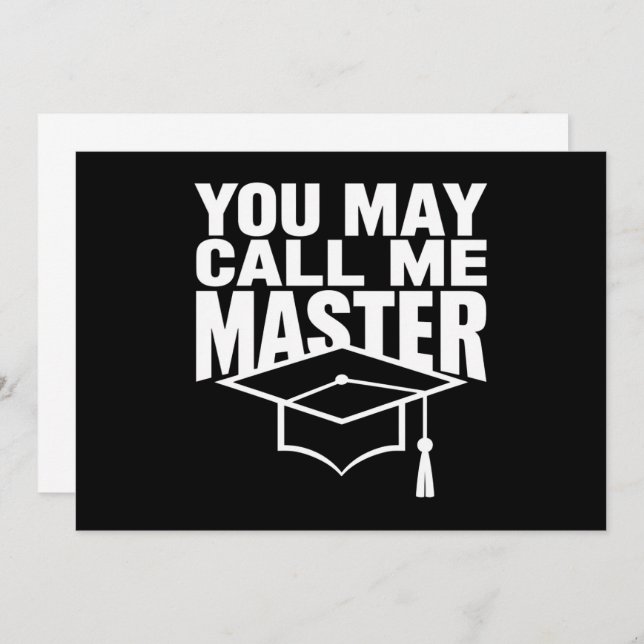 Invitation Vous pouvez m'appeler diplômé de master 2024 (Devant / Derrière)