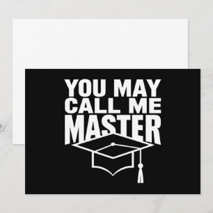 Invitation Vous Pouvez M'Appeler Maîtrise Diplômée 2024