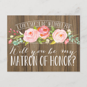 Invitation Vous serez ma demoiselle d'honneur de dame de