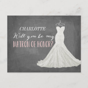 Invitation Vous serez ma demoiselle d'honneur de dame de