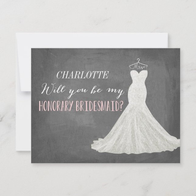 Invitation Vous serez ma demoiselle d'honneur honorifique de (Devant)