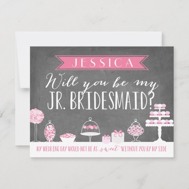 Invitation Vous serez ma demoiselle d'honneur junior de la (Devant)