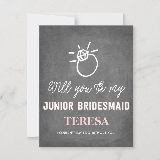 Invitation Vous serez ma demoiselle d'honneur junior de la (Devant)