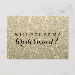 Invitation Vous serez ma demoiselle d'honneur - or ouvrier