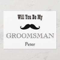 Vous serez ma moustache noire de Groomsman