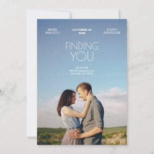 Invitation Vous trouvez un poster de film mariage moderne