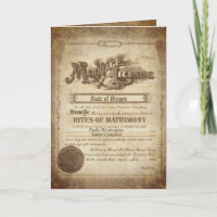 Vow Renewal Certificat de mariage vintage