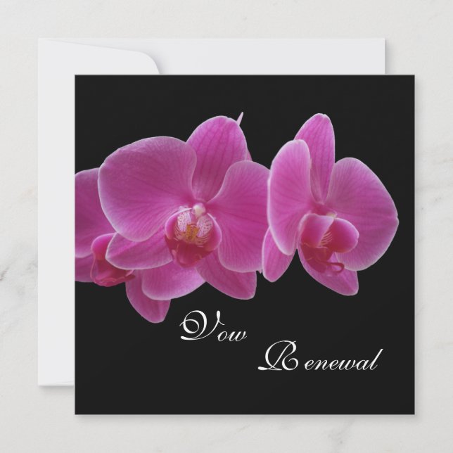 Invitation Vow Renewal Orchidées violettes (Devant)