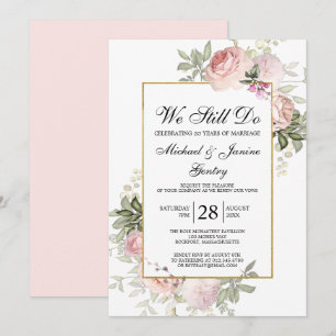 Invitation Vow Renouvellement Dusty Rose rose rose rose