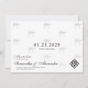 Invitation Vows & Vows Mariages Preppy Coquette Enregistrer L