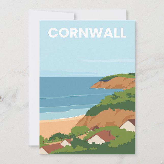 Invitation Voyage à Cornwall (Devant)