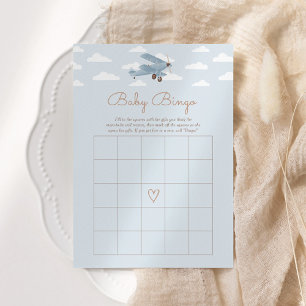 Invitation Voyage avion Baby shower Jeu de Bingo