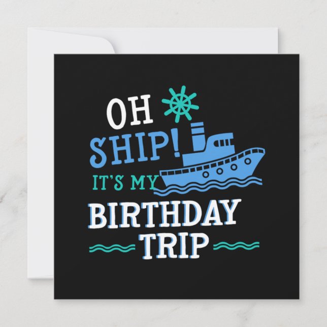 Invitation Voyage d'anniversaire Croisière croisière Vacances (Devant)