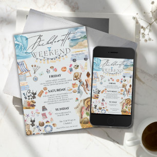 Invitation Voyage de camp Bachelorette week-end