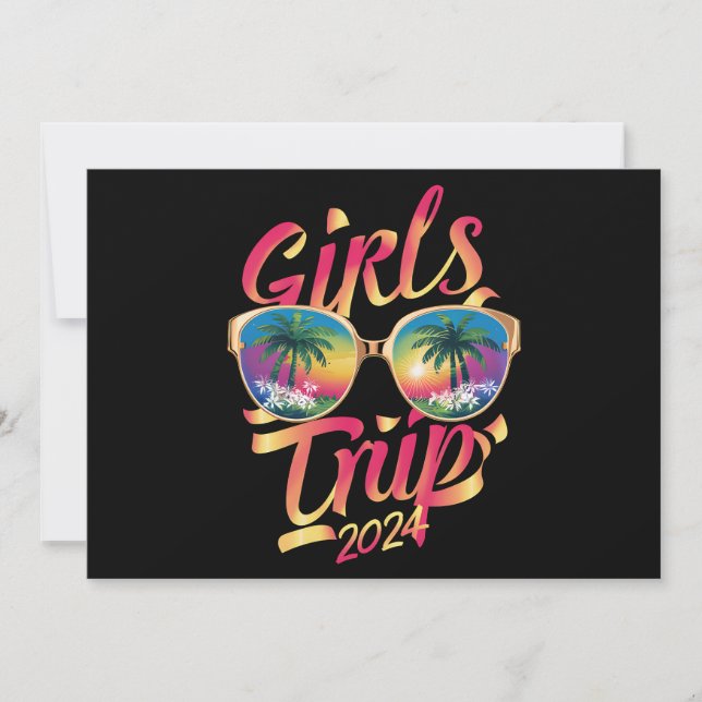 Invitation Voyage de filles 2024 Week-end Summer Beach Vacati (Devant)
