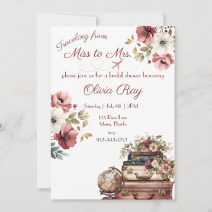 Invitation Voyage de Mlle à Mme, Fête des mariées, Voyage
