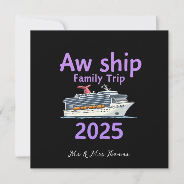 Invitation Voyage en famille de bateau Aw 2025 Ultimate Cruis (Devant)