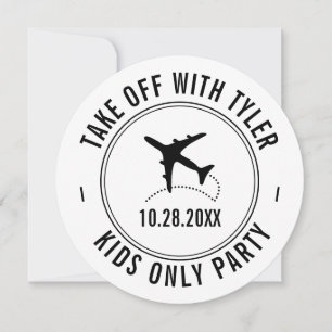 Invitation Voyage Thème Partie Personnalisé Avion Signe
