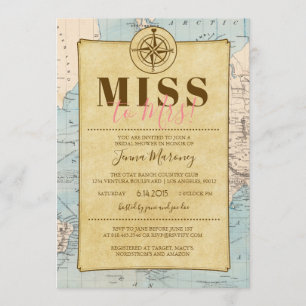 Invitation Voyager de Miss à Mme! - Fête de l'mariée