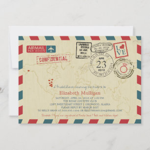 Invitation Voyageur mondial de l'Alaska   Fête des mariées