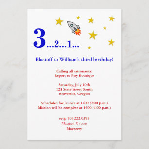 Invitation Voyez-moi sur la Lune pour mon anniversaire