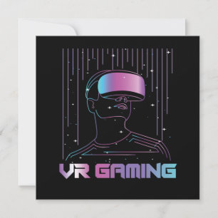 Invitation VR Jeu réalité virtuelle Joueur Geek cadeau Nerd