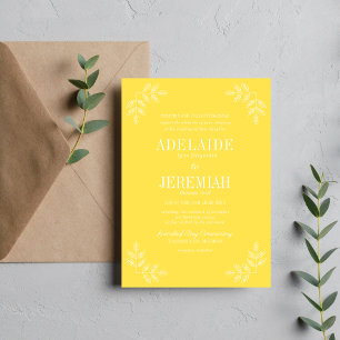 Invitation Vrai simplicité 6 Mariage floral tournesol