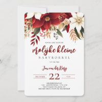 Vrolijke kleine Babyborrel Kerstster Bloemen