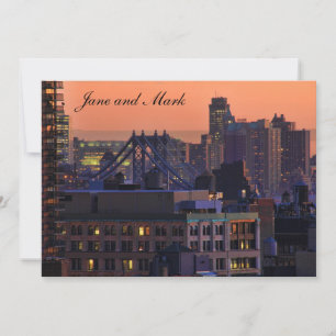 Invitation Vue d'Union Square sur le pont de Manhattan, ciel 