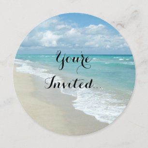 Invitation Vue sur la plage de détente extrême