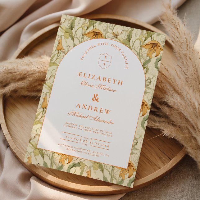 Invitation Warm Botanical Arch Wedding (Créateur téléchargé)