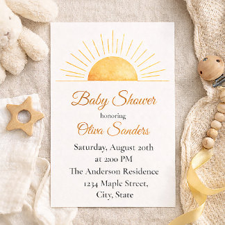 Invitation Warm Horizon Sunrise Design