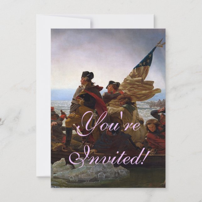 Invitation Washington traversant le Delaware Art (Devant)