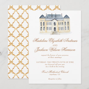 Invitation Watercolor Anglais Manor Mariage