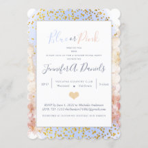 Watercolor Blue ou rose Genre Revevela Party