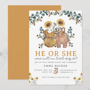 Invitation Watercolor Boho Floral Genre Revevela Party