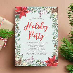 Invitation Watercolor Bois verdure Fête de vacances